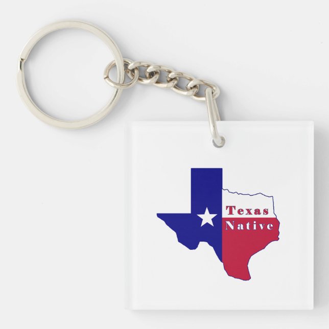 Texas National Flag Map Schlüsselanhänger (Vorderseite)