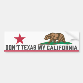 Texas nicht mein Kalifornien Autoaufkleber
