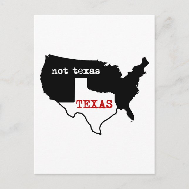 Texas / Nicht Texas Postkarte (Vorderseite)