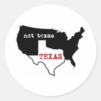 Texas / Nicht Texas Runder Aufkleber