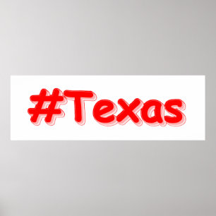 "#Texas " Niedliches Design. Jetzt kaufen Canvas P Poster