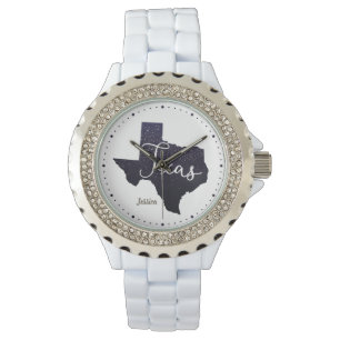 Texas Night Stars Staat Form Armbanduhr