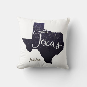 Texas Night Stars Staat Form Kissen