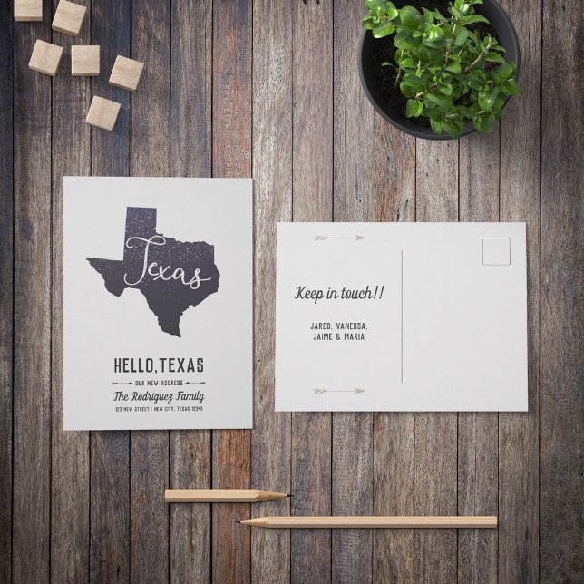 Texas Night Stars Staat Gestaltungsankündigung Ankündigungspostkarte (Von Creator hochgeladen)