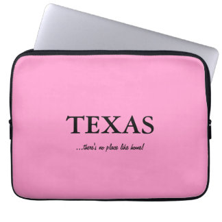 TEXAS - Nirgendwo ist es schöner daheim!-Pink Laptopschutzhülle