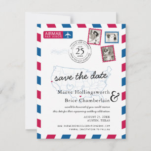 Texas Nordkalifornien Luftpost Termin vormerken Save The Date