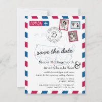 Texas Northern California Airmail Save the Date