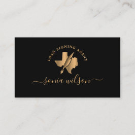 Texas Notary Loan Signing Agent Moderne Typografie Visitenkarte