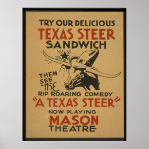Texas-Ochse Poster