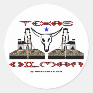 Texas Oilman, Ölfeld-Aufkleber Runder Aufkleber