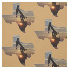 Texas-Öl-Pumpen-Jack-Sonnenuntergang auf Stoff