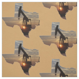 Texas-Öl-Pumpen-Jack-Sonnenuntergang auf Stoff