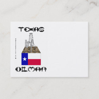 Texas-Ölindustrieller, Visitenkarten, Öl, Gas, Visitenkarte