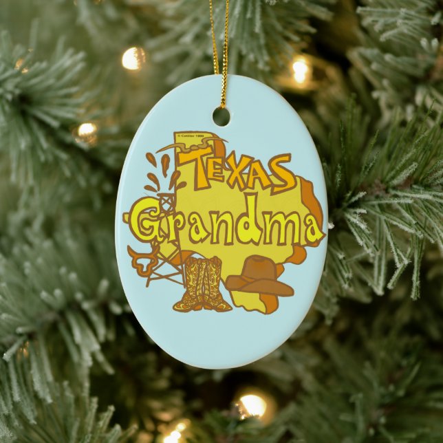 Texas-Oma-Ornament Keramik Ornament (Baum)