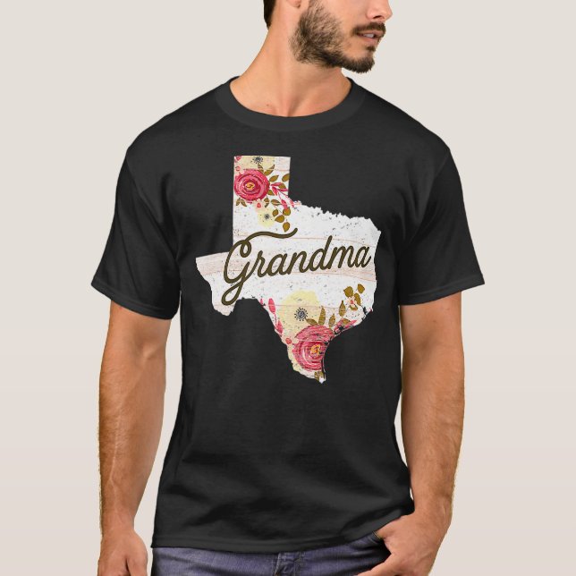 Texas Oma Shirt Oma gibt Floral Texas Shi (Vorderseite)
