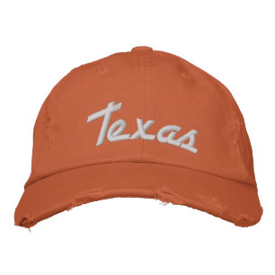 Texas Orange Vintag Style erschüttert Bestickte Baseballkappe