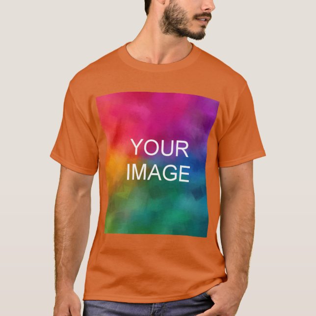 Texas Orange Vorlage Benutzerdefiniertes Hinzufüge T-Shirt (Vorderseite)