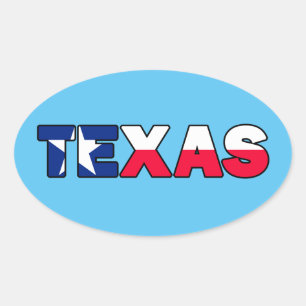Texas Ovaler Aufkleber