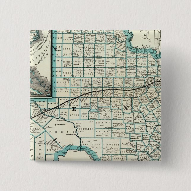 Texas Pacific Railway Button (Vorderseite)