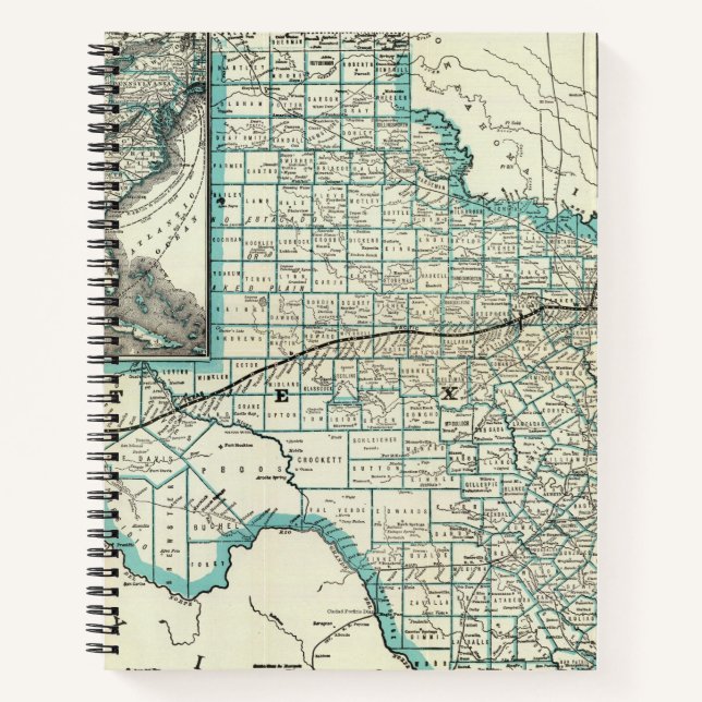 Texas Pacific Railway Notizbuch (Vorderseite)