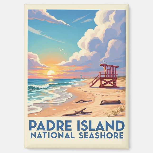 Texas Padre Island National Seashore Magnet (Vorderseite)