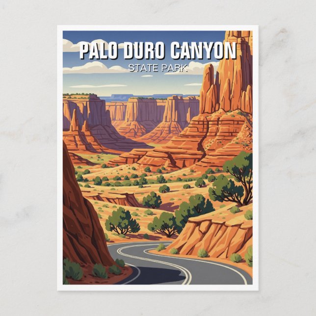 Texas Palo Duro Canyon Staat Park Travel Postkarte (Vorderseite)