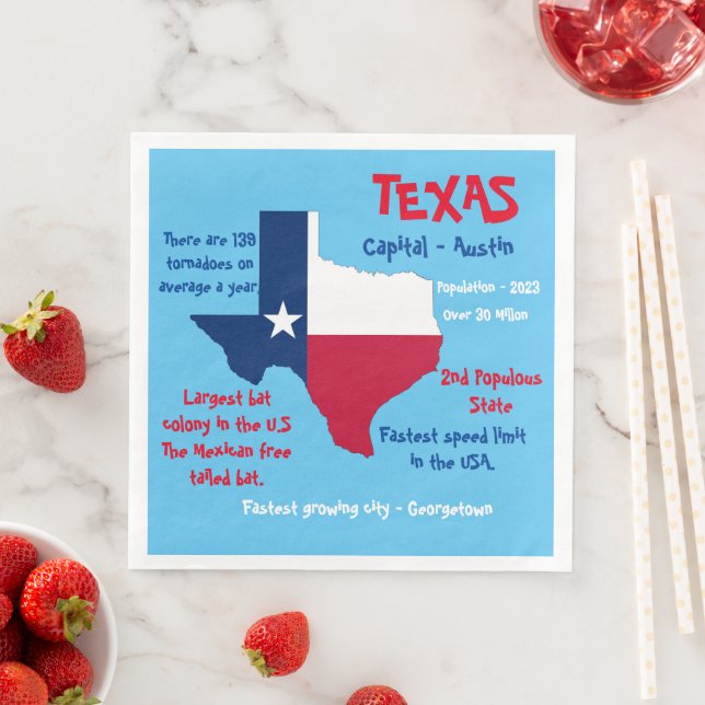 Texas Party Dinner Napkins Phantastische Fakten Serviette (Beispiel)