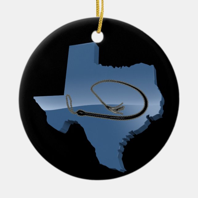 TEXAS-PEITSCHE KERAMIKORNAMENT (Vorne)