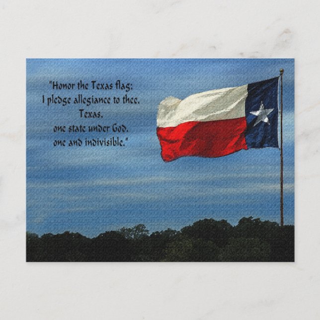 Texas Pledge Postkarte (Vorderseite)