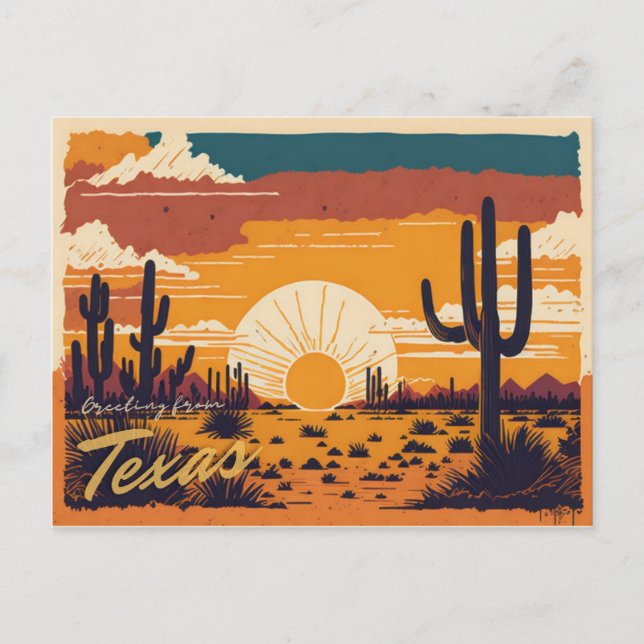 Texas Postkarte (Vorderseite)