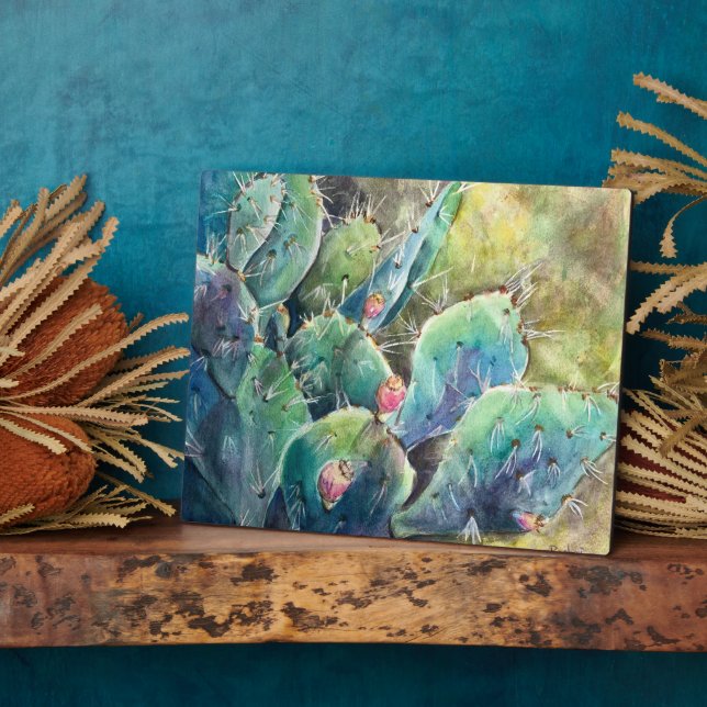 Texas Prickly Cactus - Art Print Fotoplatte (Seite)