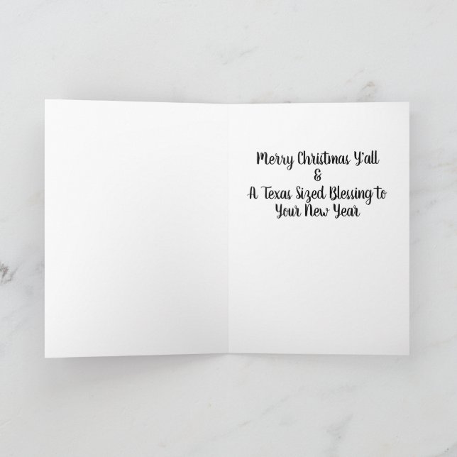 Texas Pride Weihnachtskarte Feiertagskarte (Innenseite)