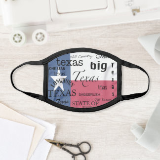 Texas Pride WordCloud Mund-Nasen-Maske