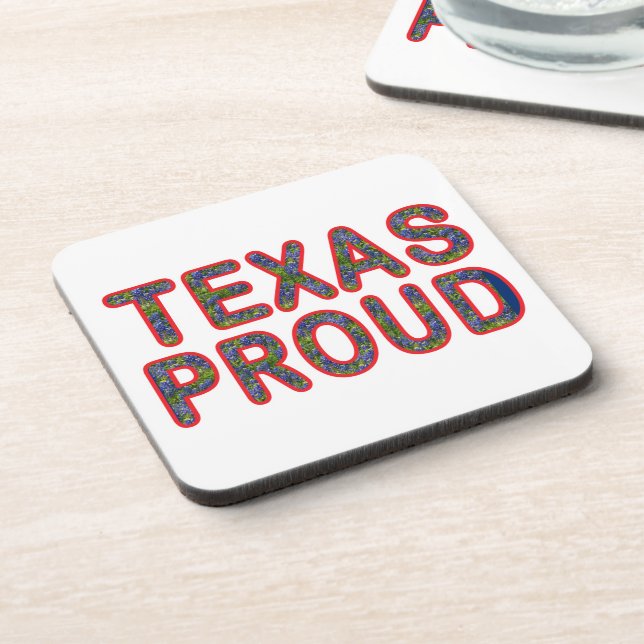 Texas Proud Bluebonnet Getränkeuntersetzer (Linke Seite)