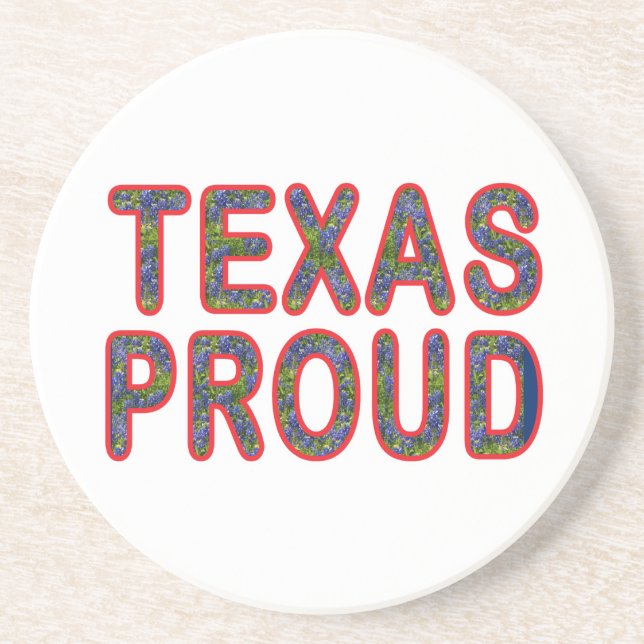 Texas Proud Bluebonnet Getränkeuntersetzer (Vorne)