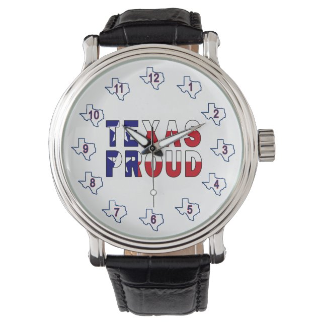 Texas Proud Flag Armbanduhr (Vorderseite)