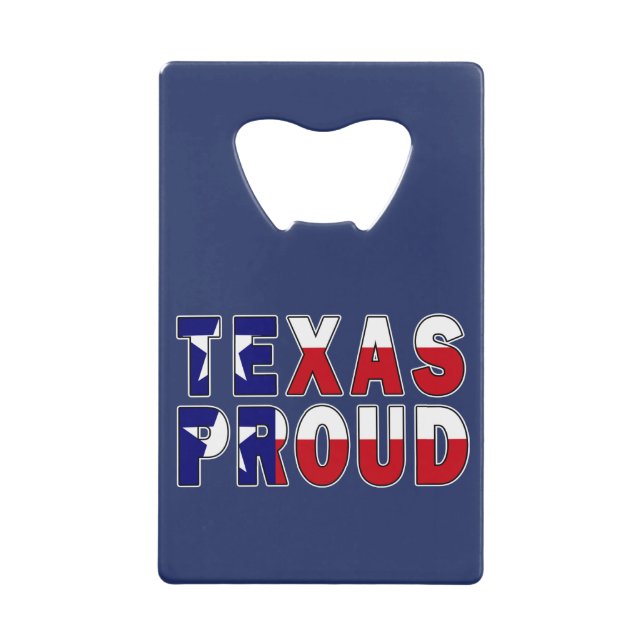 Texas Proud Flag Geldbeutel Flaschenöffner (Vorderseite)