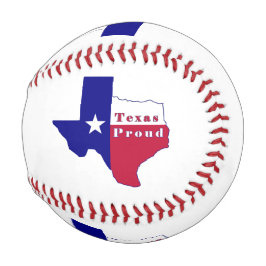 Texas Proud Flag Karte Baseball