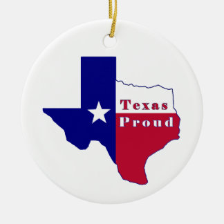 Texas Proud Flag Karte Keramik Ornament