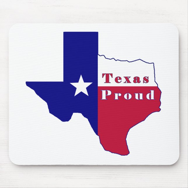 Texas Proud Flag Karte Mousepad (Vorne)
