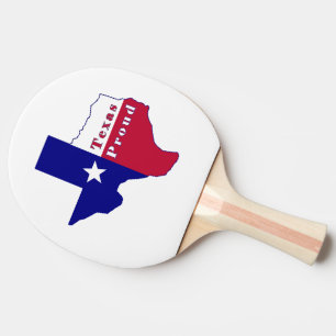 Texas Proud Flag Karte Tischtennis Schläger