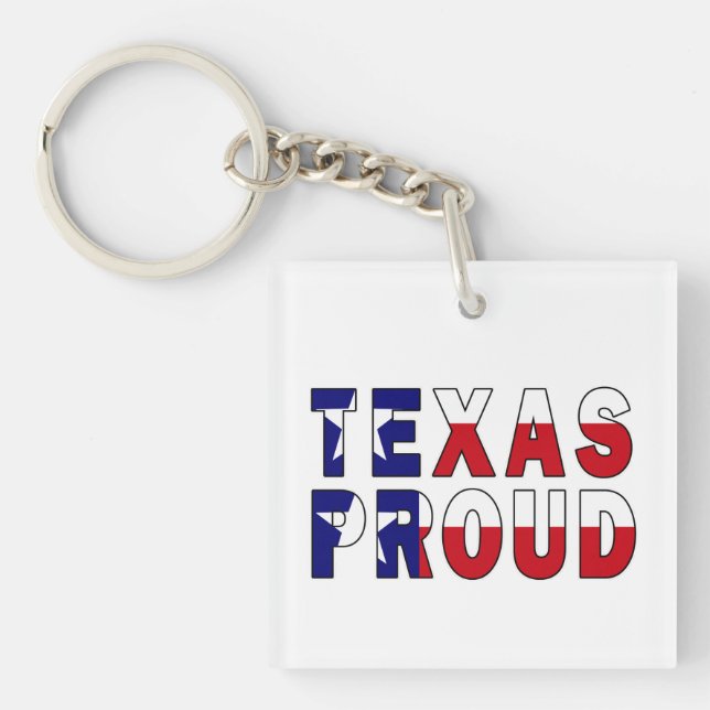 Texas Proud Flag Schlüsselanhänger (Vorderseite)
