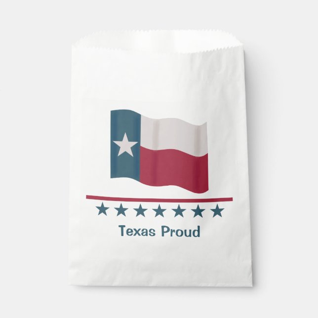 Texas Proud Long Star Flag Personalisiert Geschenktütchen (Vorderseite)