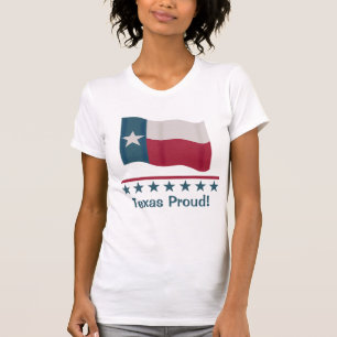 Texas Proud Waving Long Star Texan Flag T-Shirt