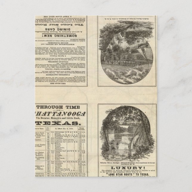Texas Railway 2 Postkarte (Vorderseite)