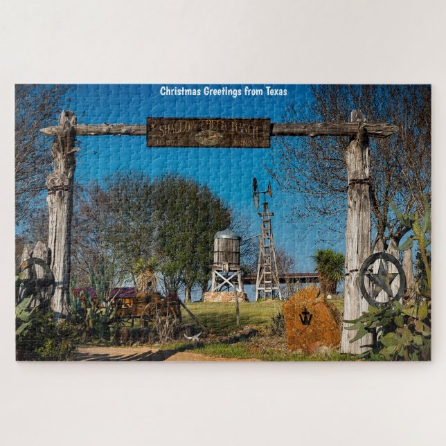 Texas Ranch Szene. Jigsaw Puzzle (Horizontal)