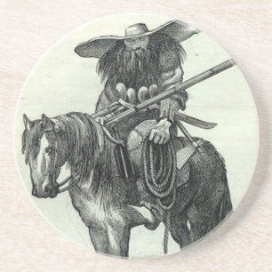Texas Ranger Coaster Sandstein Untersetzer