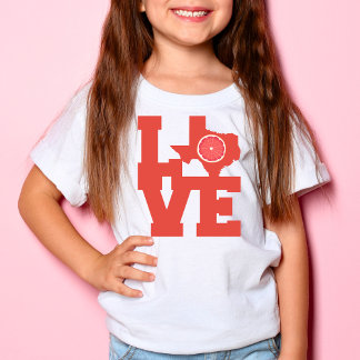 Texas Red Grapefruit Map T-Shirt