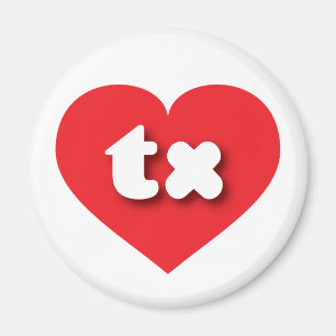 Texas red heart - I Liebe tx Magnet