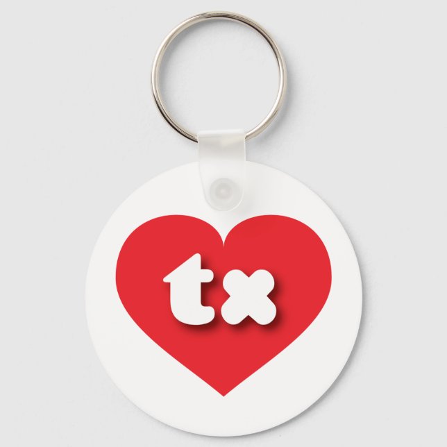 Texas red heart - I Liebe tx Schlüsselanhänger (Vorderseite)